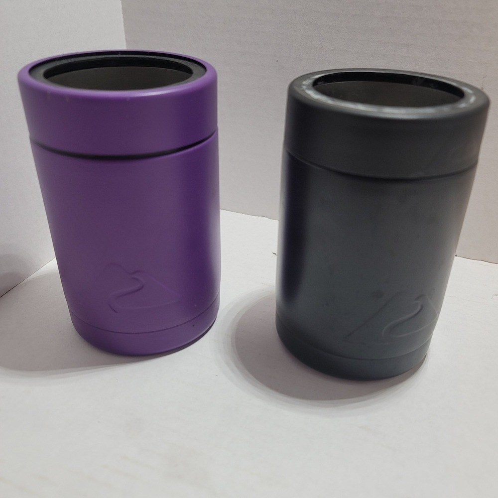 Ozark Trail 12 Oz Insulated Can Koozies Stainless Steel 1 Black & 1 Purple